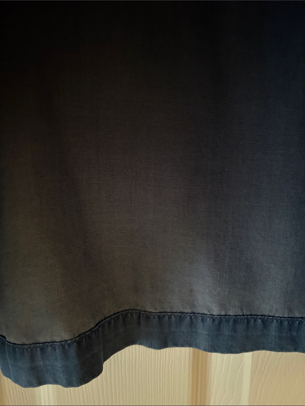 LOFT Blue Chambray Ruffle-Sleeve Tunic - Picture 7 of 12